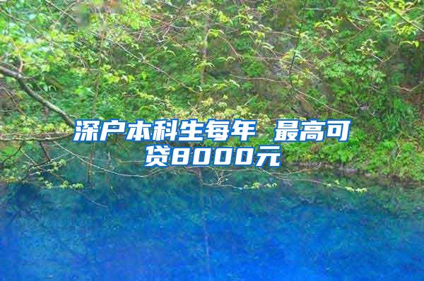 深户本科生每年 最高可贷8000元