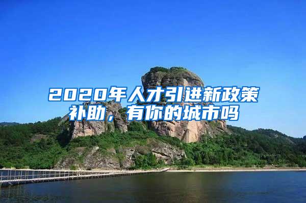 2020年人才引进新政策补助，有你的城市吗