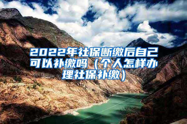 2022年社保断缴后自己可以补缴吗（个人怎样办理社保补缴）