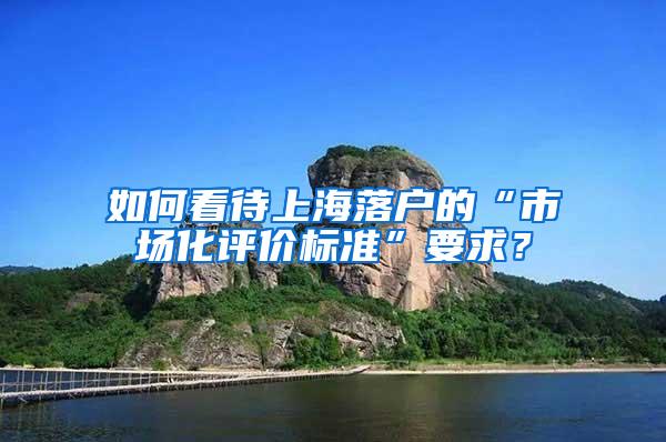 如何看待上海落户的“市场化评价标准”要求？