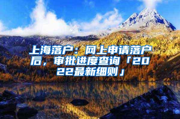 上海落户：网上申请落户后，审批进度查询「2022最新细则」