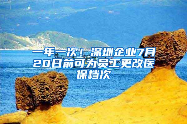 一年一次！深圳企业7月20日前可为员工更改医保档次