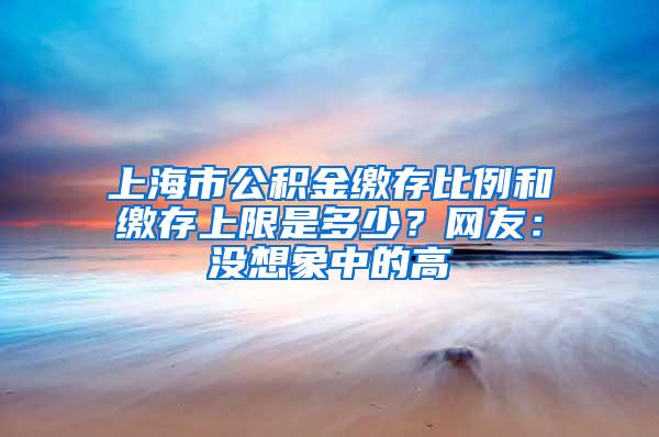 上海市公积金缴存比例和缴存上限是多少？网友：没想象中的高