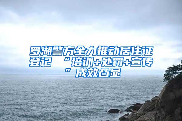 罗湖警方全力推动居住证登记 “培训+处罚+宣传”成效凸显