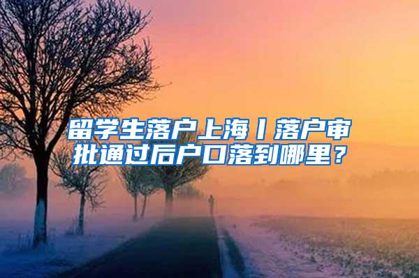 留学生落户上海丨落户审批通过后户口落到哪里？