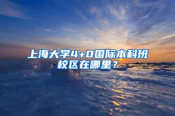 上海大学4+0国际本科班校区在哪里？