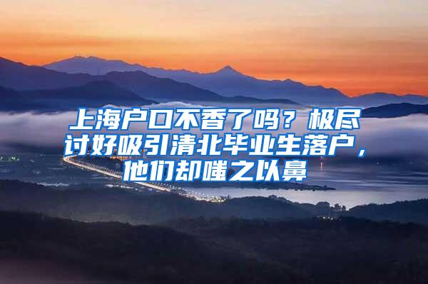 上海户口不香了吗？极尽讨好吸引清北毕业生落户，他们却嗤之以鼻