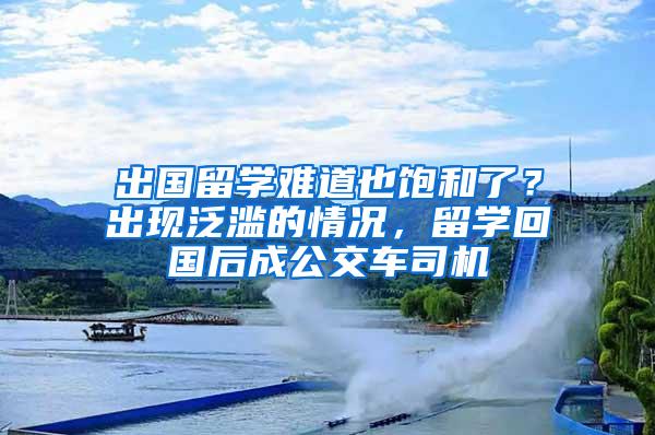 出国留学难道也饱和了？出现泛滥的情况，留学回国后成公交车司机