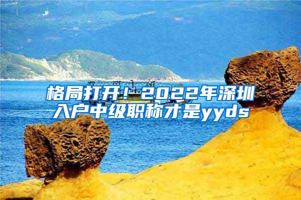 格局打开！2022年深圳入户中级职称才是yyds