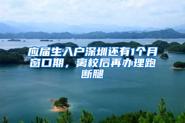 应届生入户深圳还有1个月窗口期，离校后再办理跑断腿