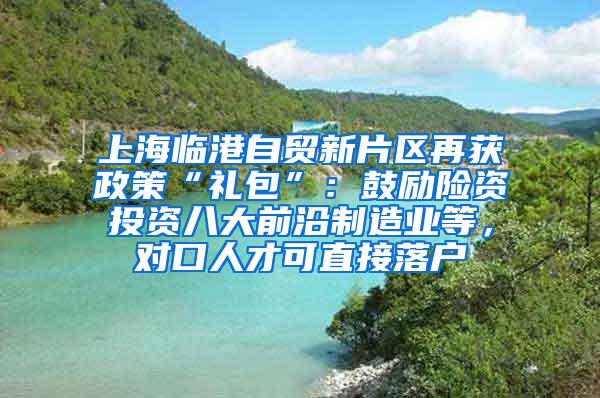 上海临港自贸新片区再获政策“礼包”：鼓励险资投资八大前沿制造业等，对口人才可直接落户