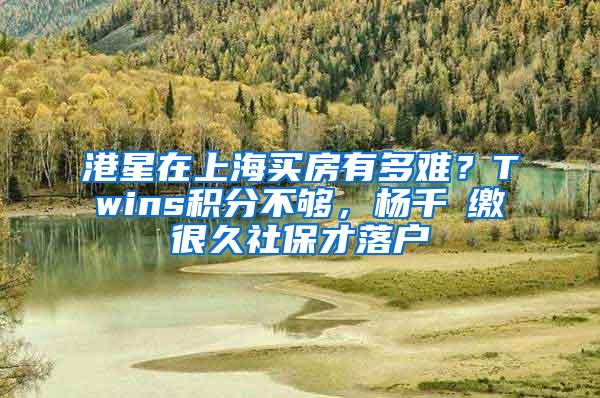 港星在上海买房有多难？Twins积分不够，杨千嬅缴很久社保才落户