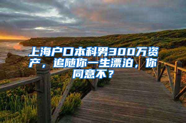 上海户口本科男300万资产，追随你一生漂泊，你同意不？