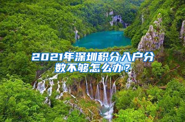 2021年深圳积分入户分数不够怎么办？