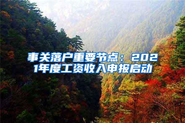 事关落户重要节点：2021年度工资收入申报启动