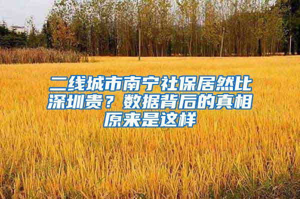 二线城市南宁社保居然比深圳贵？数据背后的真相原来是这样