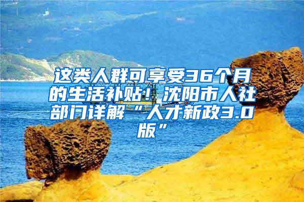 这类人群可享受36个月的生活补贴！沈阳市人社部门详解“人才新政3.0版”