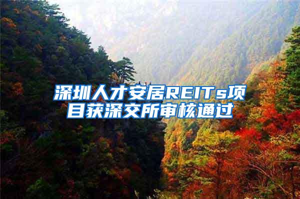 深圳人才安居REITs项目获深交所审核通过