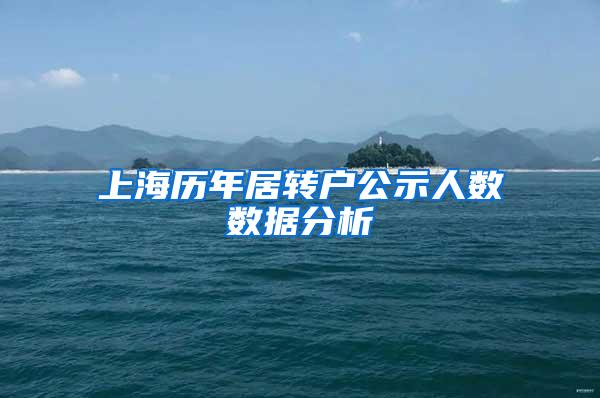 上海历年居转户公示人数数据分析