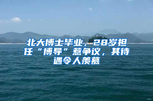 北大博士毕业，28岁担任“博导”惹争议，其待遇令人羡慕