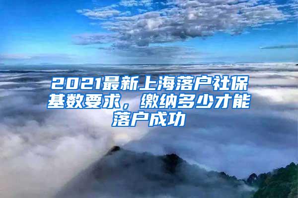 2021最新上海落户社保基数要求，缴纳多少才能落户成功