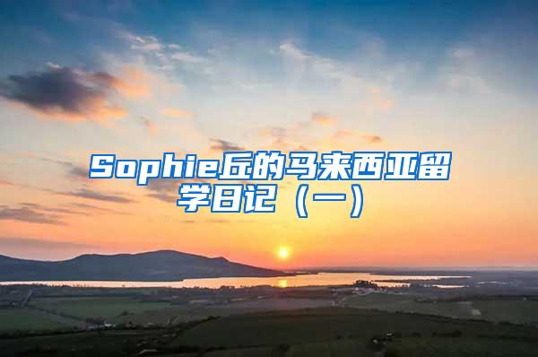 Sophie丘的马来西亚留学日记（一）