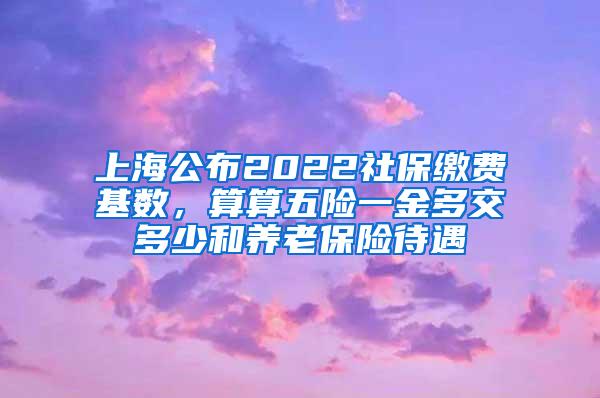 上海公布2022社保缴费基数，算算五险一金多交多少和养老保险待遇