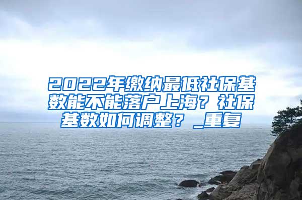 2022年缴纳最低社保基数能不能落户上海？社保基数如何调整？_重复