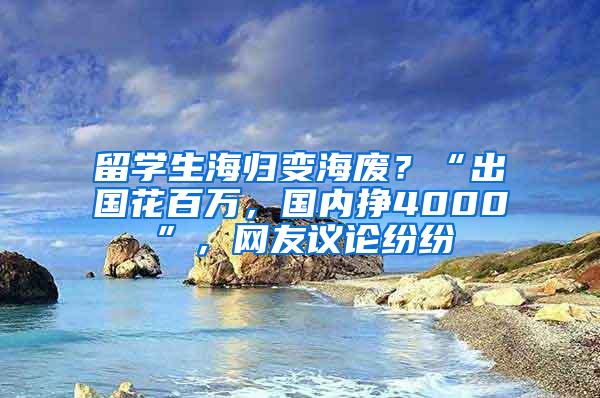 留学生海归变海废？“出国花百万，国内挣4000”，网友议论纷纷