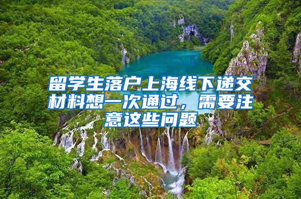 留学生落户上海线下递交材料想一次通过，需要注意这些问题