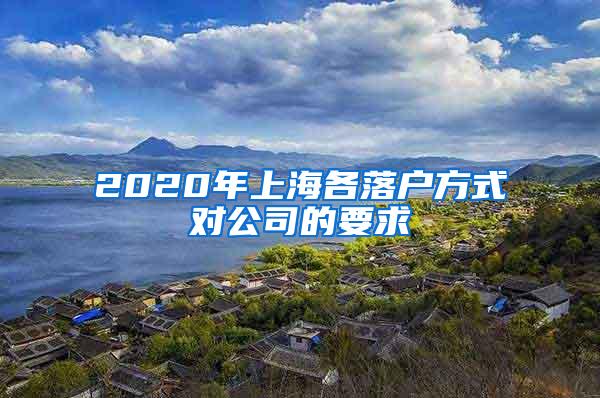 2020年上海各落户方式对公司的要求