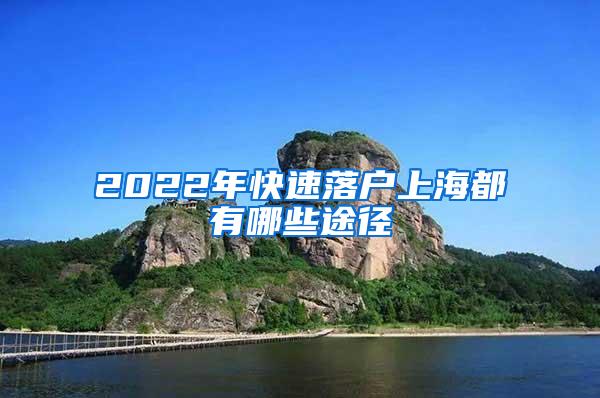 2022年快速落户上海都有哪些途径