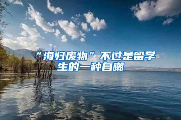 “海归废物”不过是留学生的一种自嘲