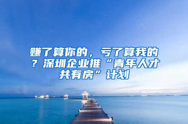 赚了算你的，亏了算我的？深圳企业推“青年人才共有房”计划