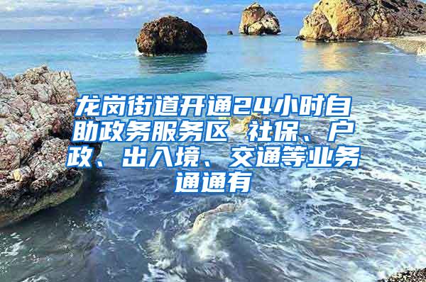 龙岗街道开通24小时自助政务服务区 社保、户政、出入境、交通等业务通通有