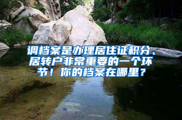 调档案是办理居住证积分、居转户非常重要的一个环节！你的档案在哪里？