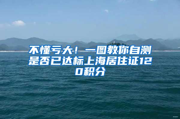 不懂亏大！一图教你自测是否已达标上海居住证120积分