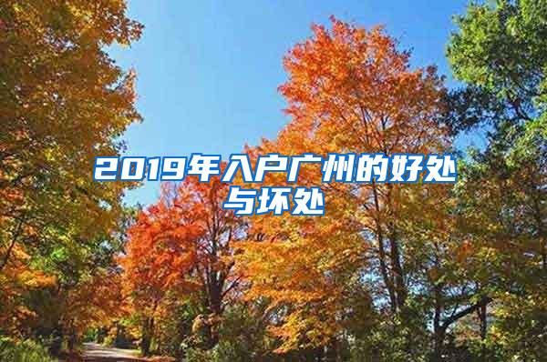 2019年入户广州的好处与坏处