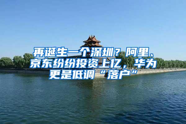 再诞生一个深圳？阿里、京东纷纷投资上亿，华为更是低调“落户”