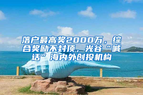 落户最高奖2000万，综合奖励不封顶，光谷“喊话”海内外创投机构