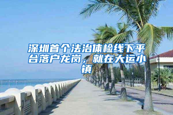 深圳首个法治体检线下平台落户龙岗，就在大运小镇