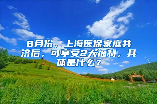 8月份，上海医保家庭共济后，可享受2大福利，具体是什么？