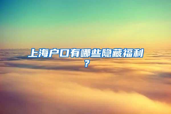 上海户口有哪些隐藏福利？