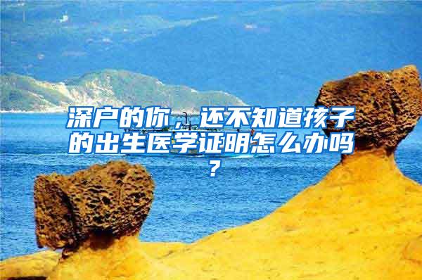 深户的你，还不知道孩子的出生医学证明怎么办吗？