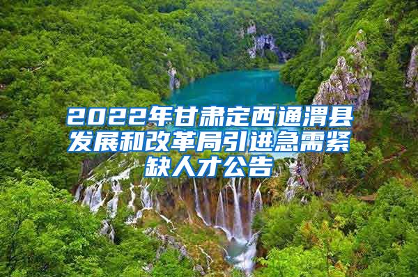 2022年甘肃定西通渭县发展和改革局引进急需紧缺人才公告