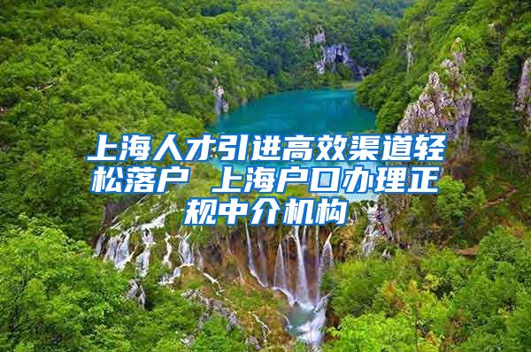 上海人才引进高效渠道轻松落户 上海户口办理正规中介机构