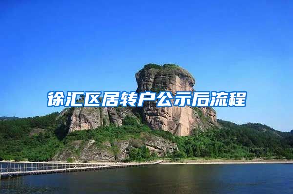 徐汇区居转户公示后流程