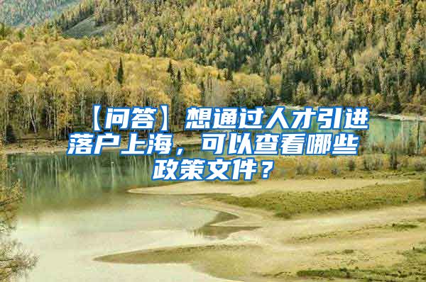 【问答】想通过人才引进落户上海，可以查看哪些政策文件？