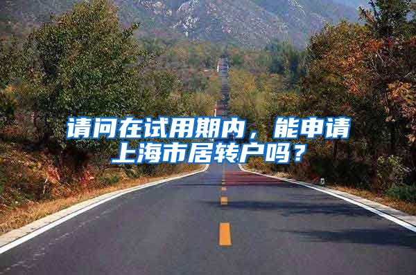 请问在试用期内，能申请上海市居转户吗？