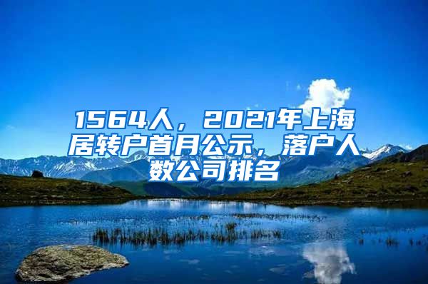 1564人，2021年上海居转户首月公示，落户人数公司排名